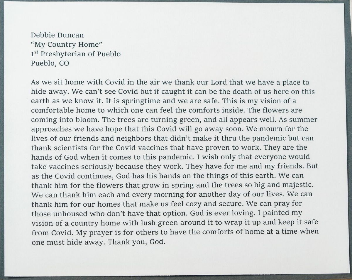 Printed artist statement card for artwork 2