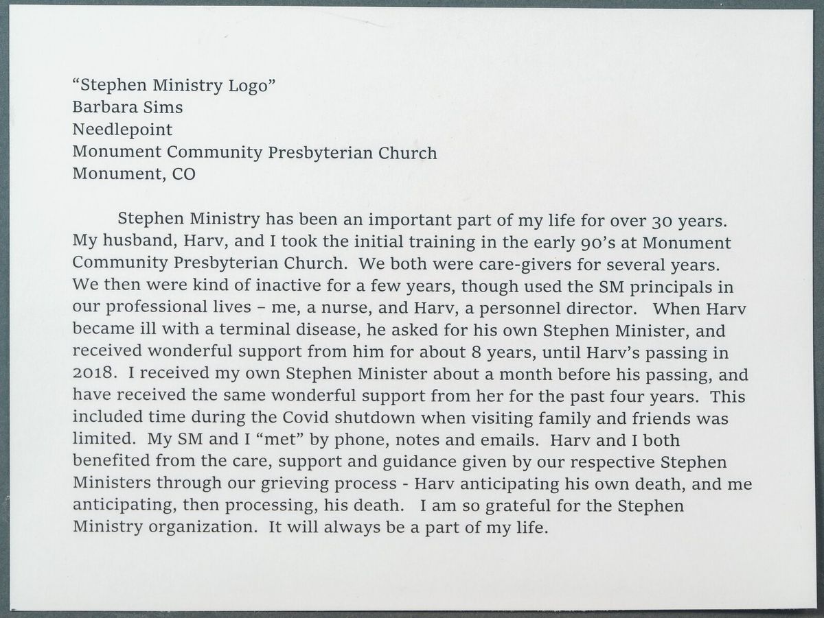 Printed artist statement card for artwork 3