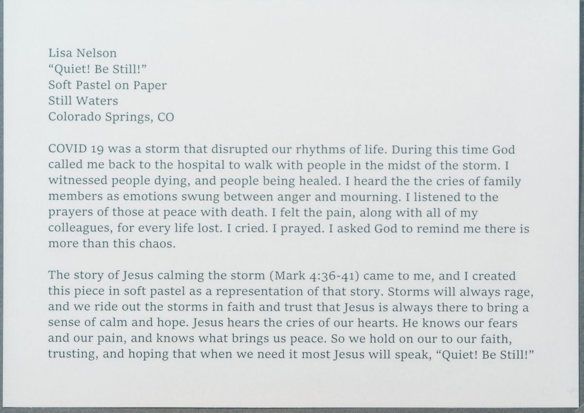 Printed artist statement card for artwork 10